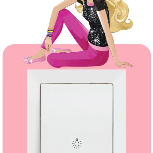 Barbie stiker oko prekidaca